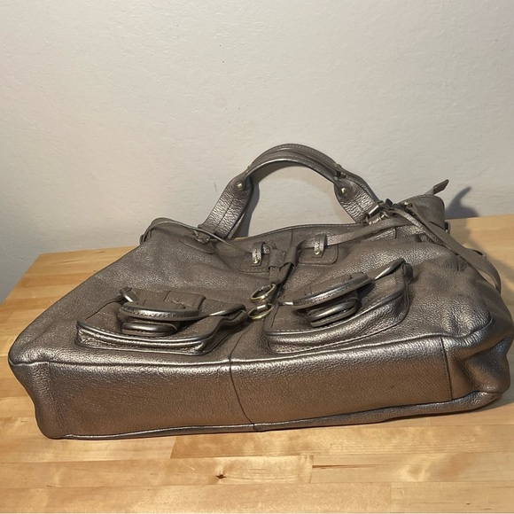 Elliott Lucca 'Estella' Gold-tone Leather Large Tote bag - Picture 6 of 16